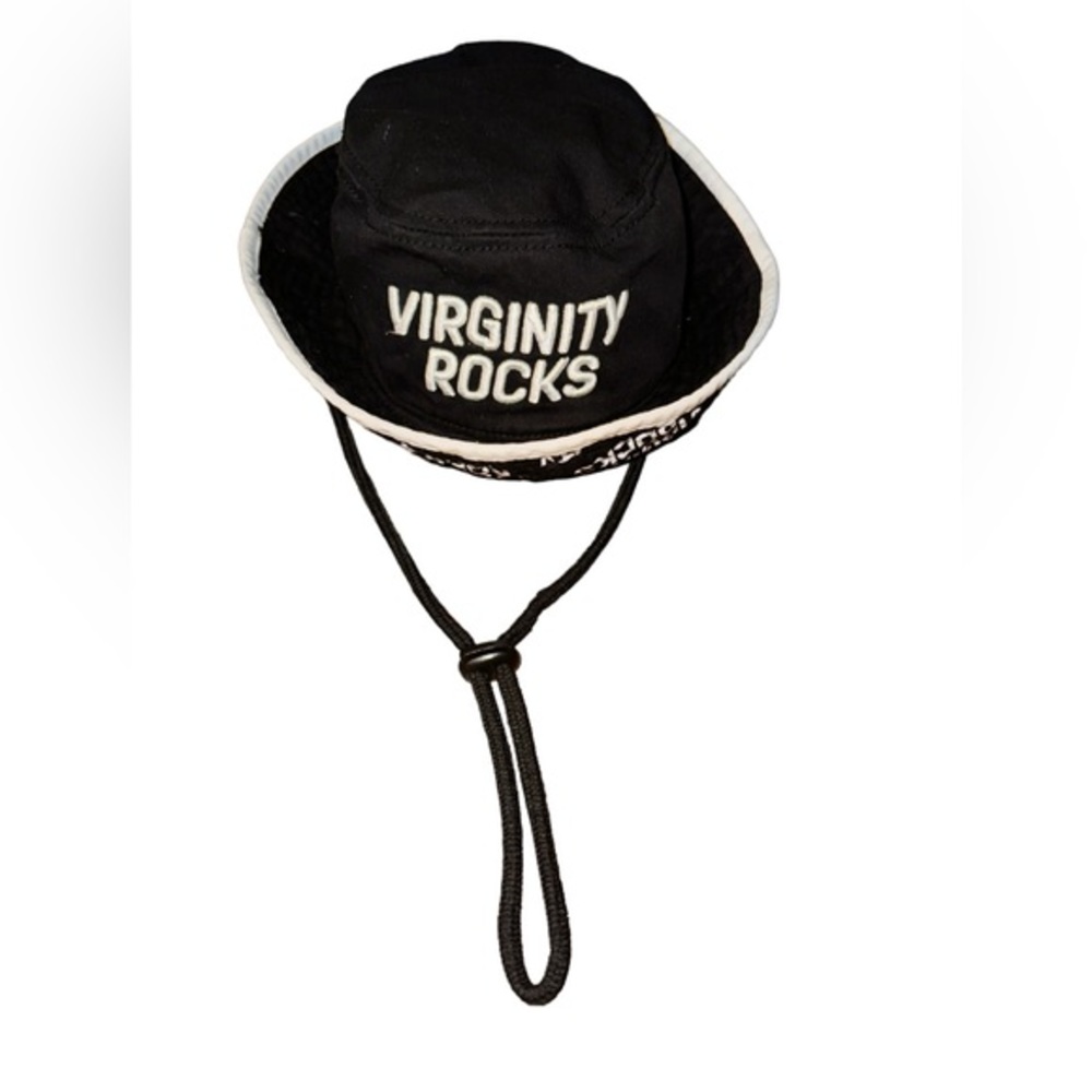 Black Bucket Hat with Strap